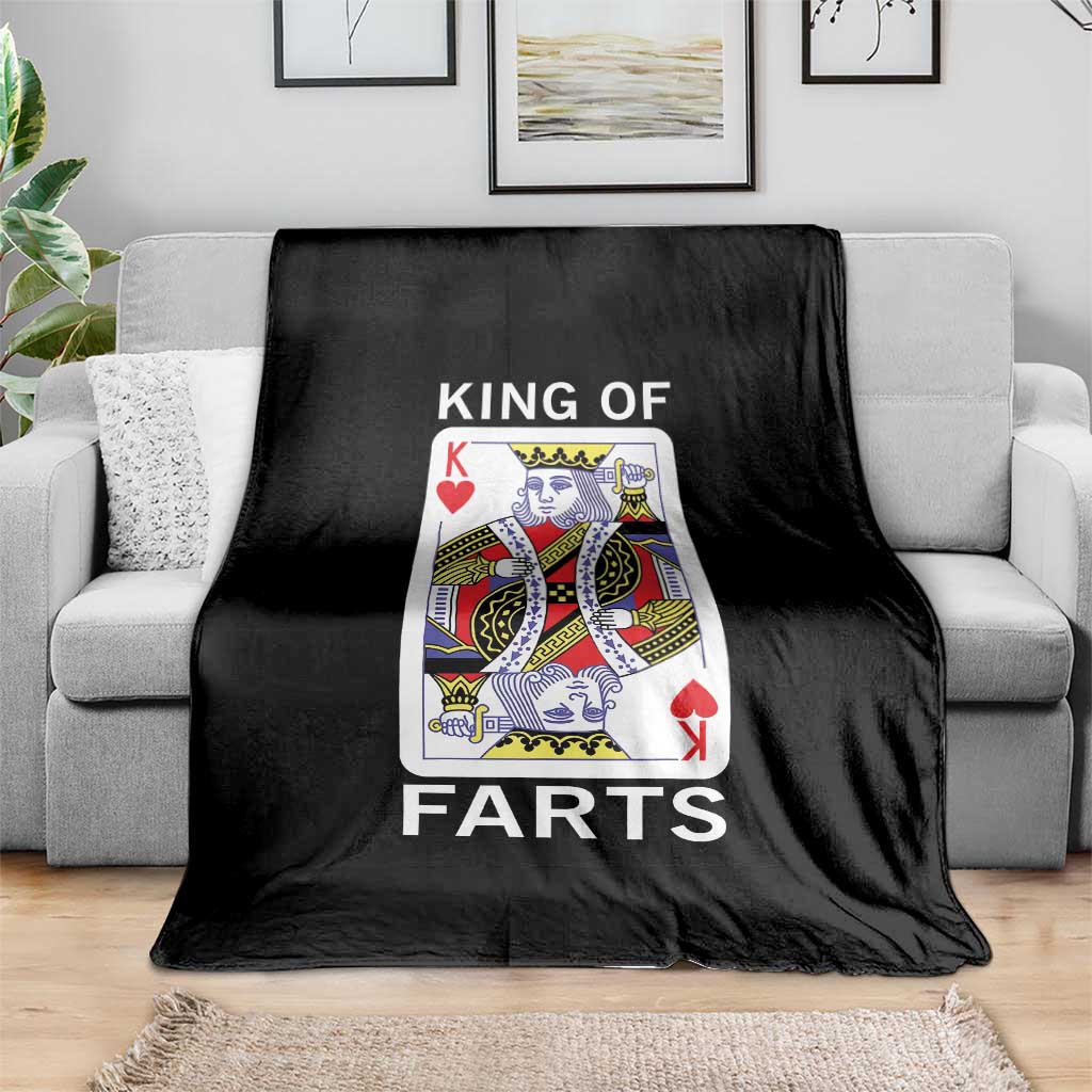 King of Farts Throw Blanket Funny Joke Inappropriate Fart Prank Gift - Wonder Print Shop