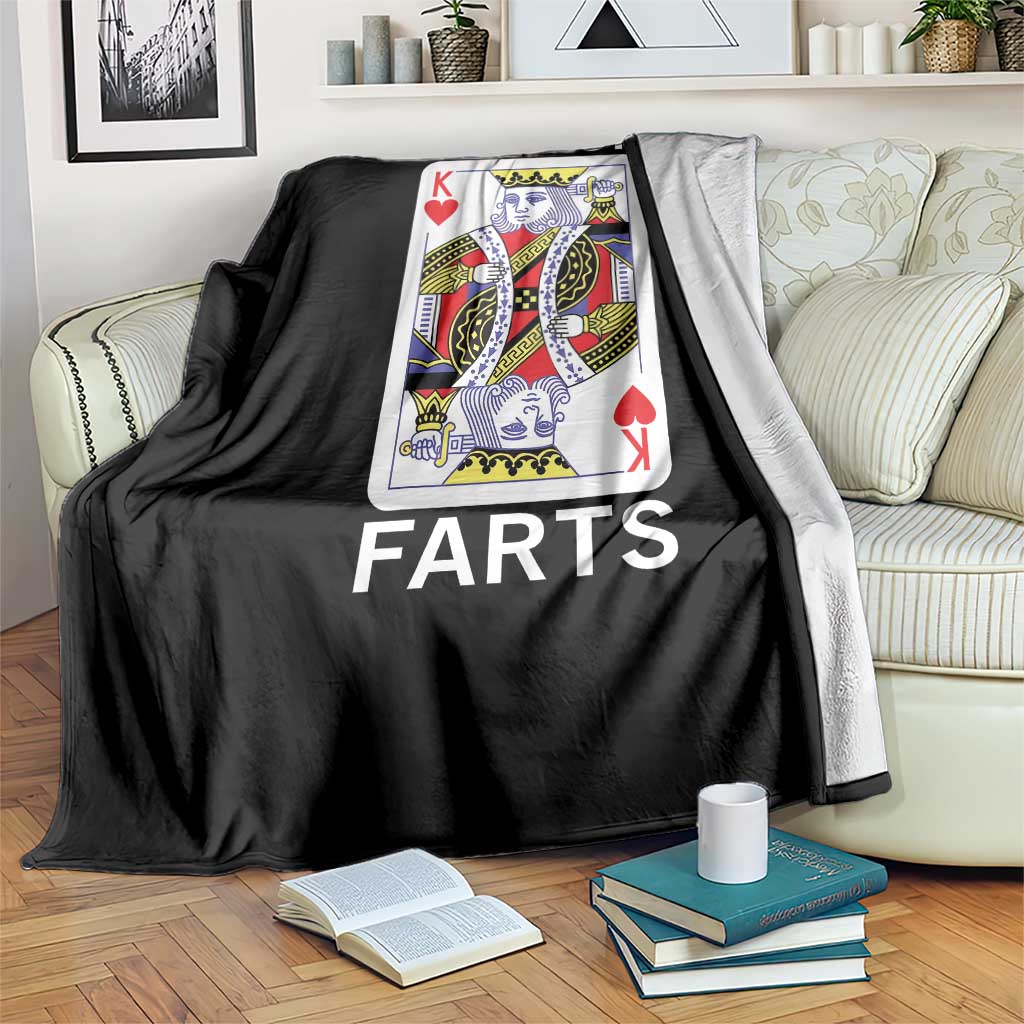 King of Farts Throw Blanket Funny Joke Inappropriate Fart Prank Gift - Wonder Print Shop