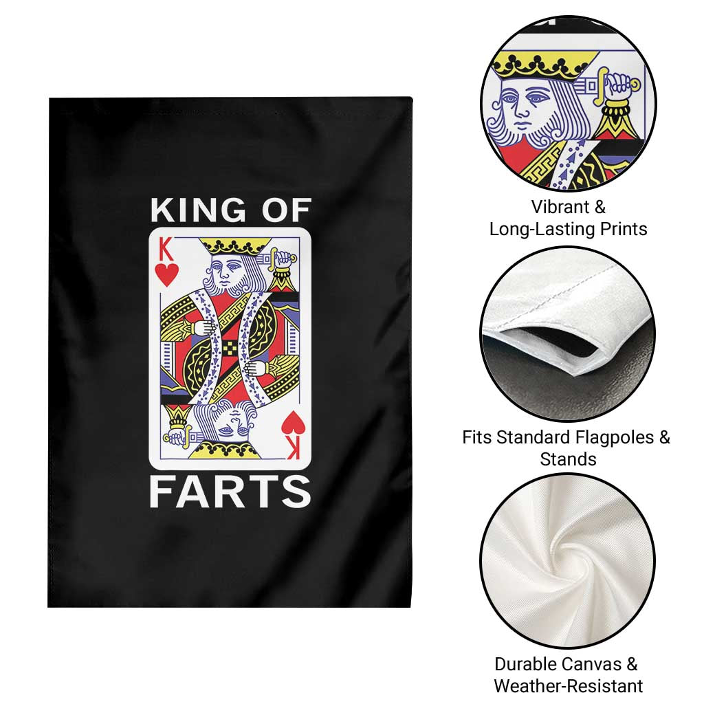 King of Farts Garden Flag Funny Joke Inappropriate Fart Prank Gift - Wonder Print Shop