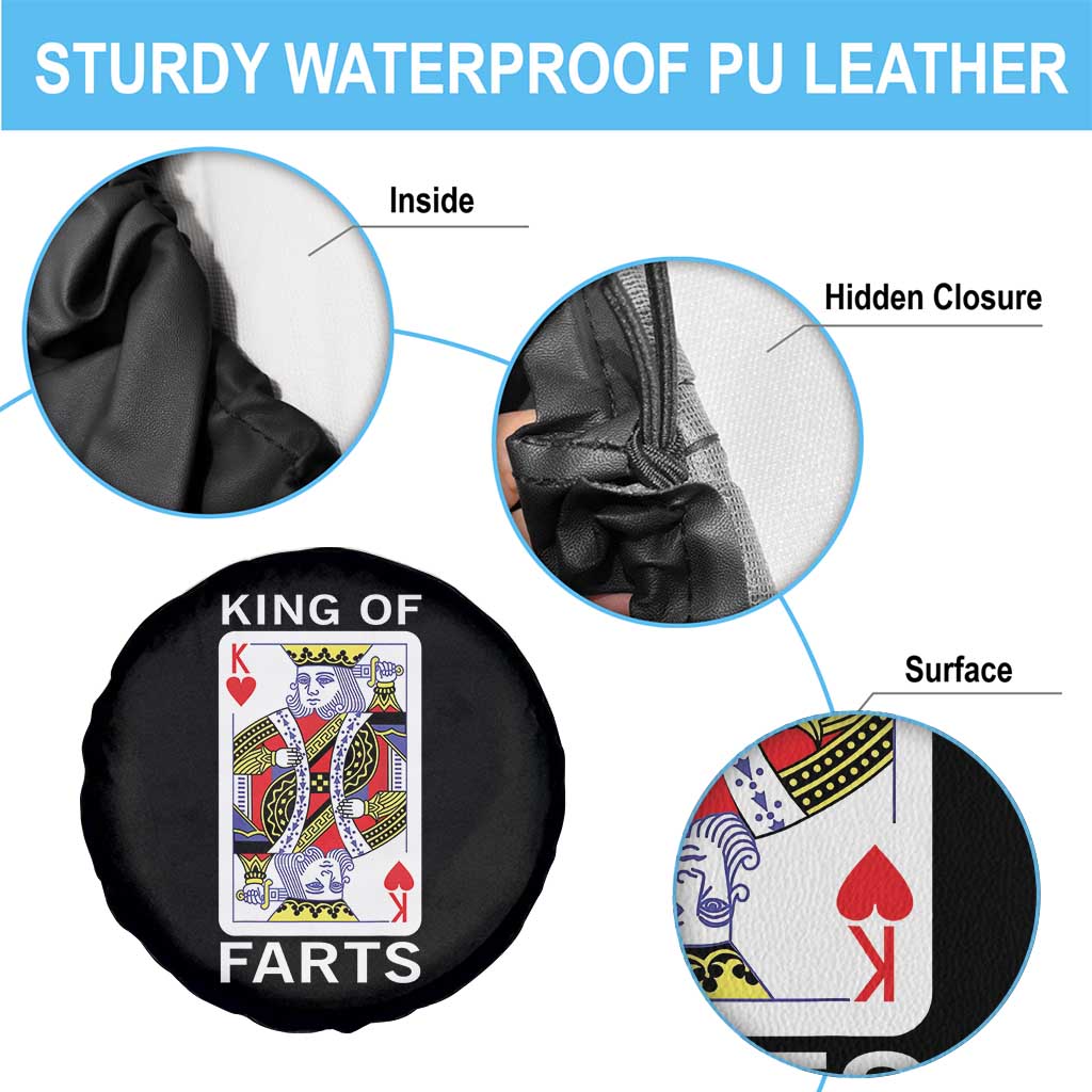 King of Farts Spare Tire Cover Funny Joke Inappropriate Fart Prank Gift - Wonder Print Shop