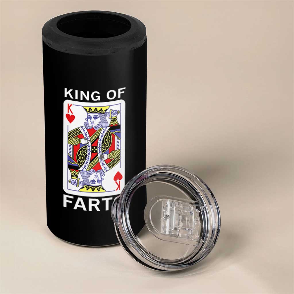 King of Farts 4 in 1 Can Cooler Tumbler Funny Joke Inappropriate Fart Prank Gift - Wonder Print Shop