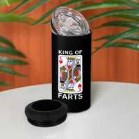 King of Farts 4 in 1 Can Cooler Tumbler Funny Joke Inappropriate Fart Prank Gift - Wonder Print Shop