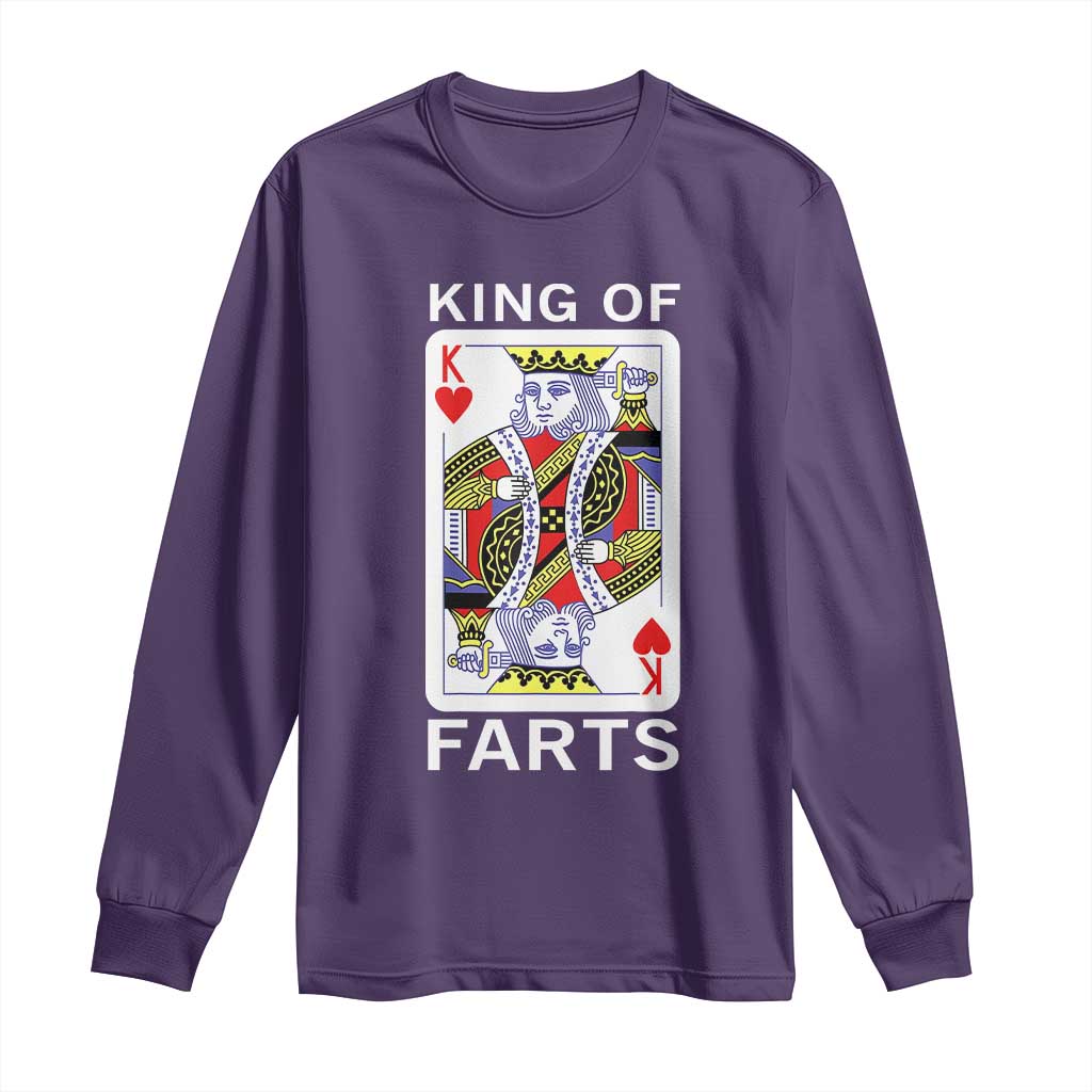 King of Farts Long Sleeve Shirt Funny Joke Inappropriate Fart Prank Gift - Wonder Print Shop