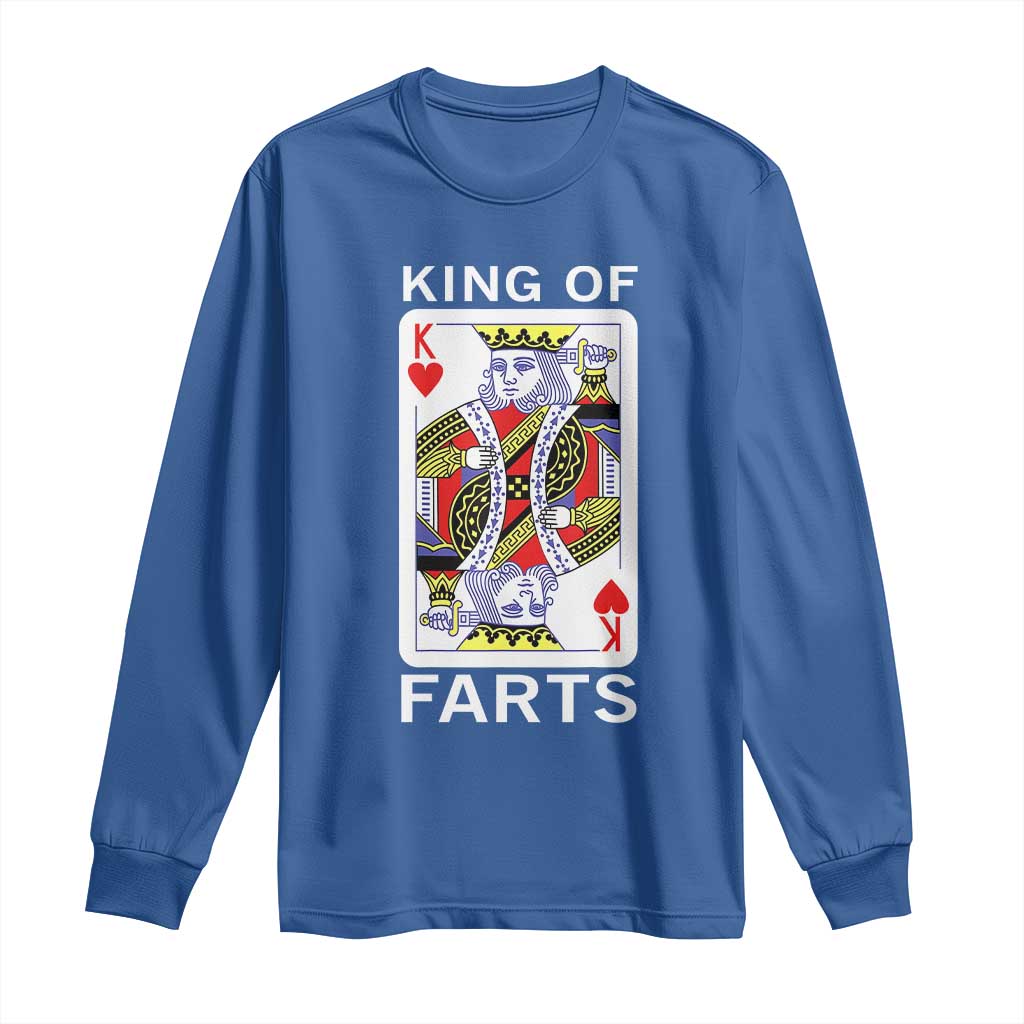 King of Farts Long Sleeve Shirt Funny Joke Inappropriate Fart Prank Gift - Wonder Print Shop
