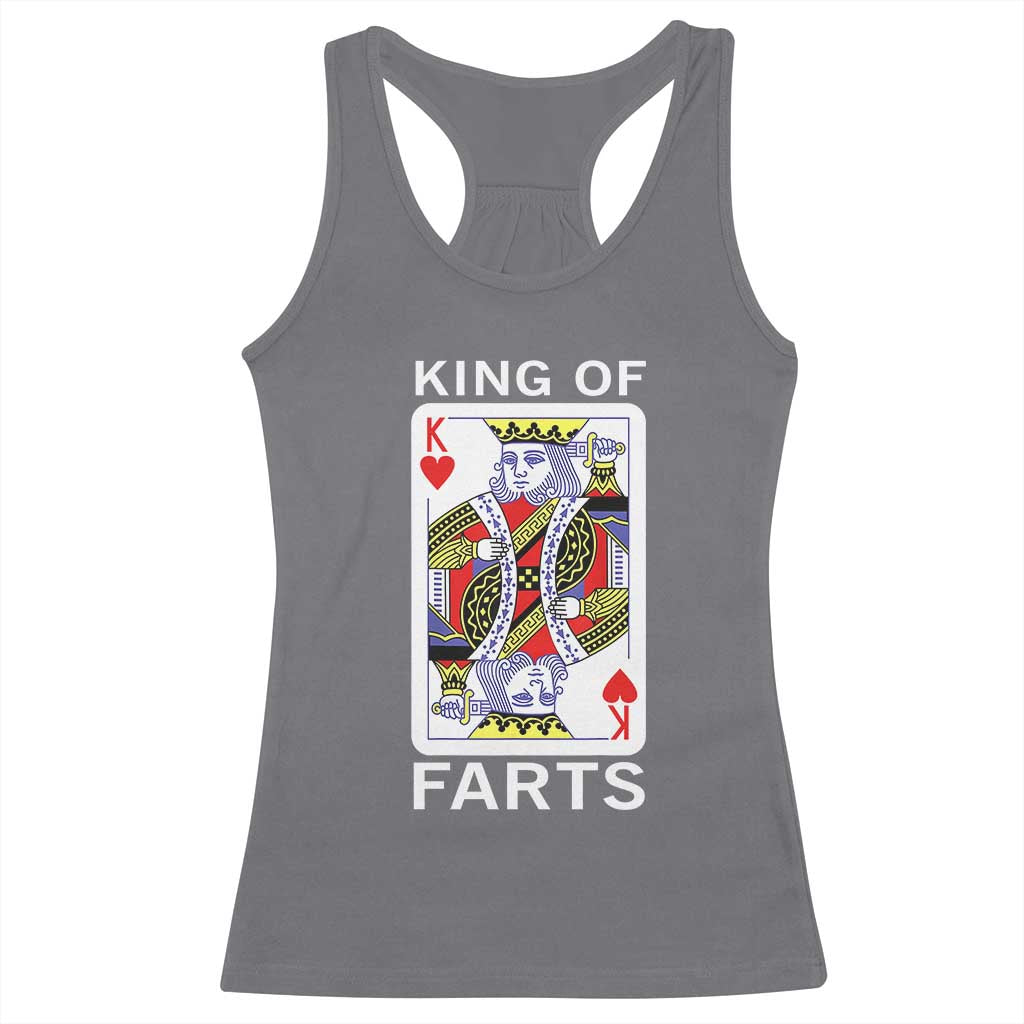 King of Farts Racerback Tank Top Funny Joke Inappropriate Fart Prank Gift - Wonder Print Shop