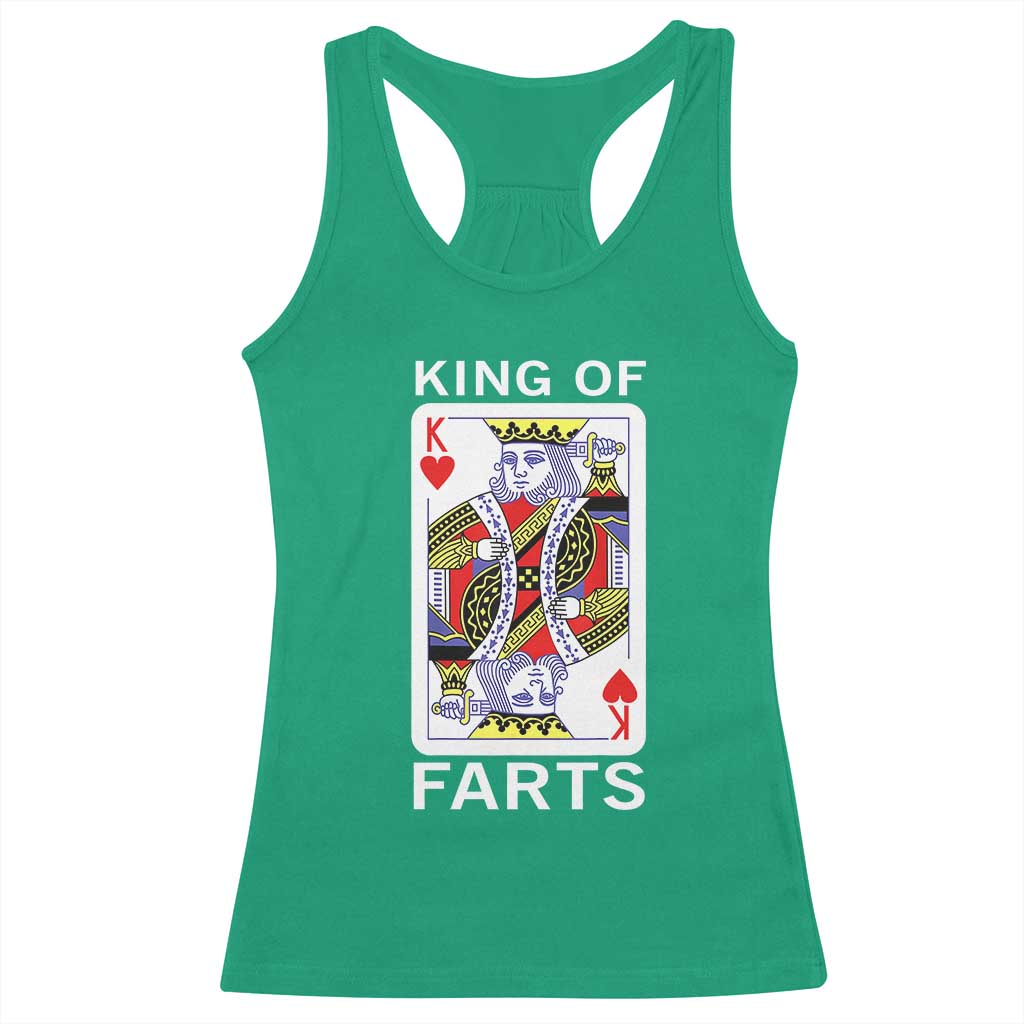 King of Farts Racerback Tank Top Funny Joke Inappropriate Fart Prank Gift - Wonder Print Shop