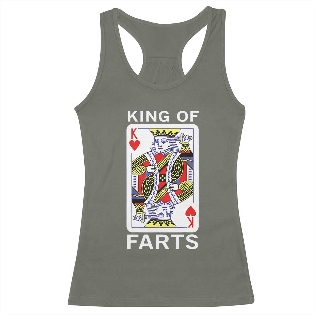 King of Farts Racerback Tank Top Funny Joke Inappropriate Fart Prank Gift - Wonder Print Shop