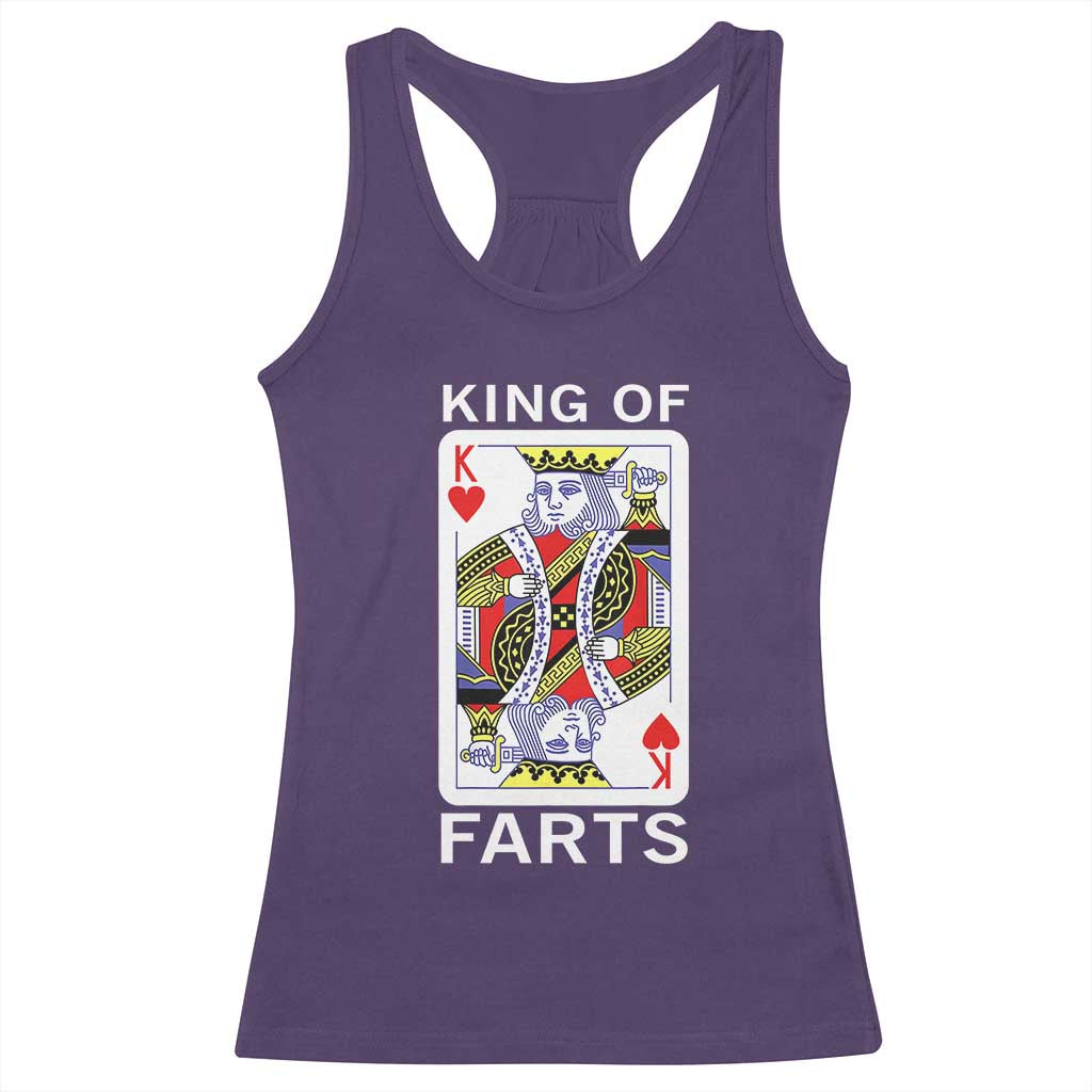 King of Farts Racerback Tank Top Funny Joke Inappropriate Fart Prank Gift - Wonder Print Shop