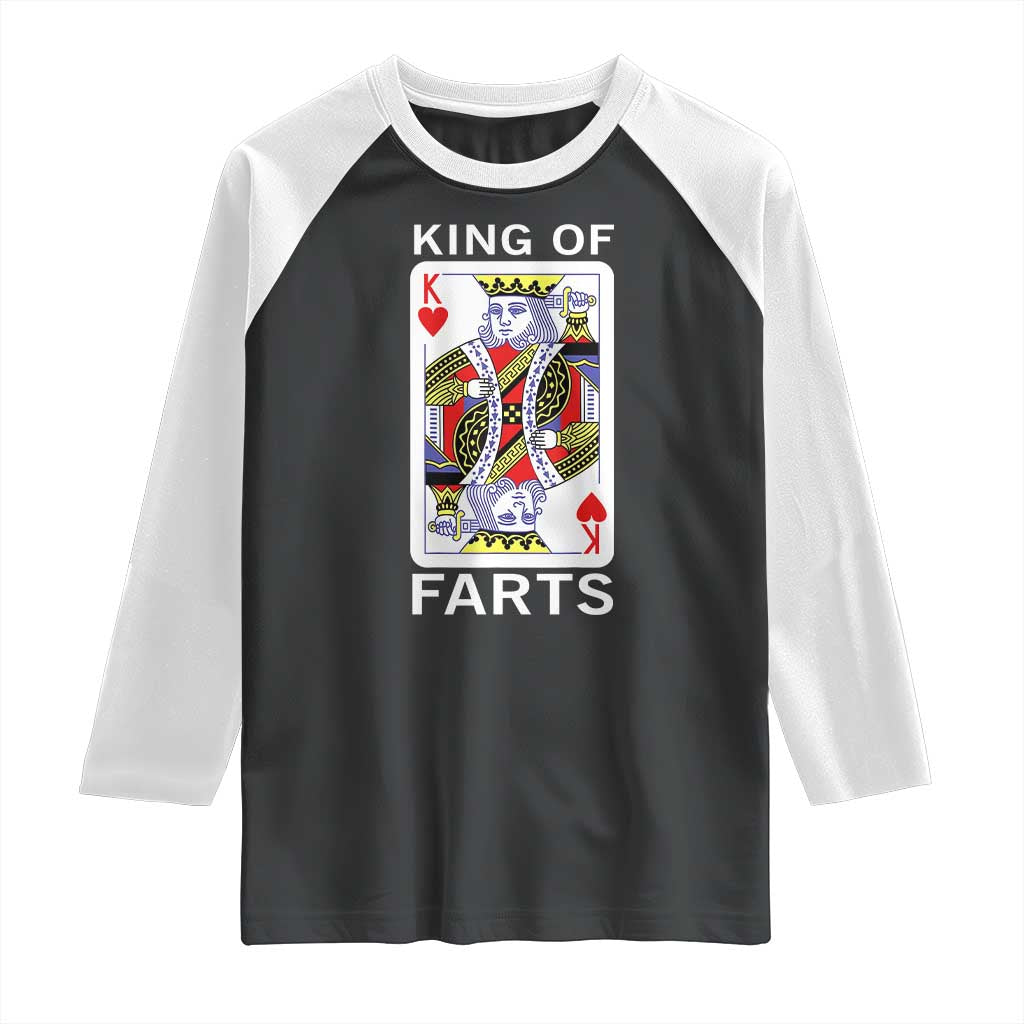 King of Farts Raglan Shirt Funny Joke Inappropriate Fart Prank Gift - Wonder Print Shop