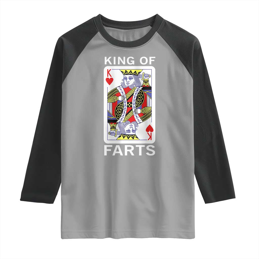 King of Farts Raglan Shirt Funny Joke Inappropriate Fart Prank Gift - Wonder Print Shop