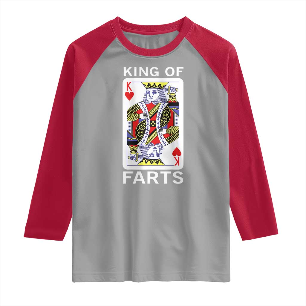 King of Farts Raglan Shirt Funny Joke Inappropriate Fart Prank Gift - Wonder Print Shop