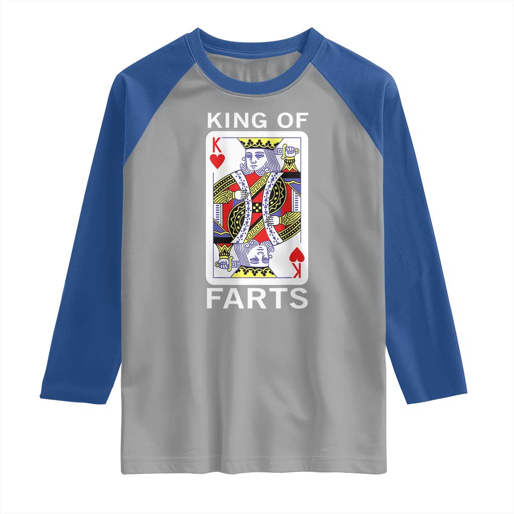 King of Farts Raglan Shirt Funny Joke Inappropriate Fart Prank Gift - Wonder Print Shop
