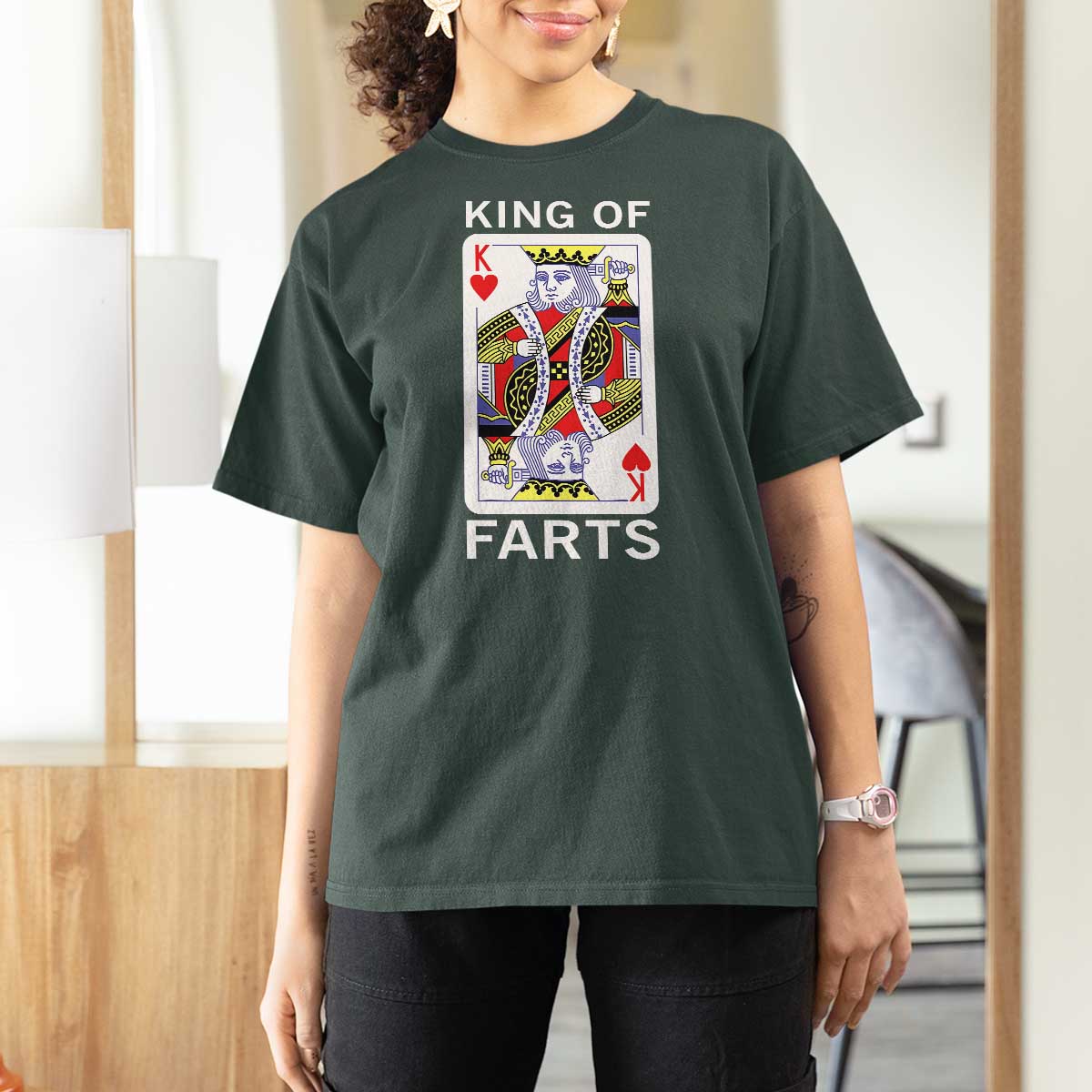 King of Farts T Shirt For Women Funny Joke Inappropriate Fart Prank Gift - Wonder Print Shop