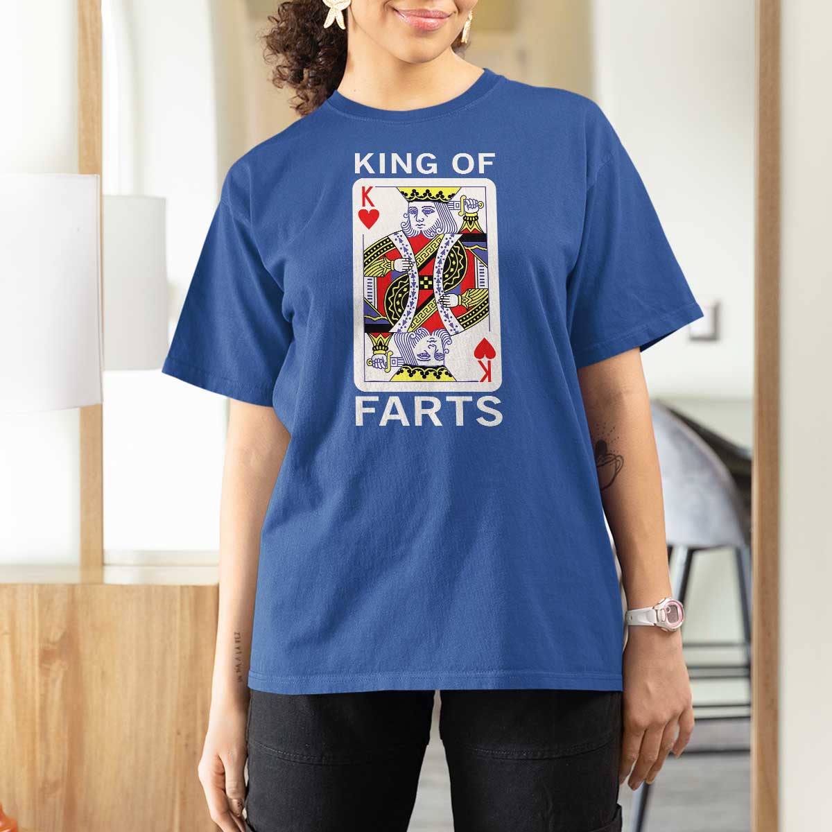 King of Farts T Shirt For Women Funny Joke Inappropriate Fart Prank Gift - Wonder Print Shop