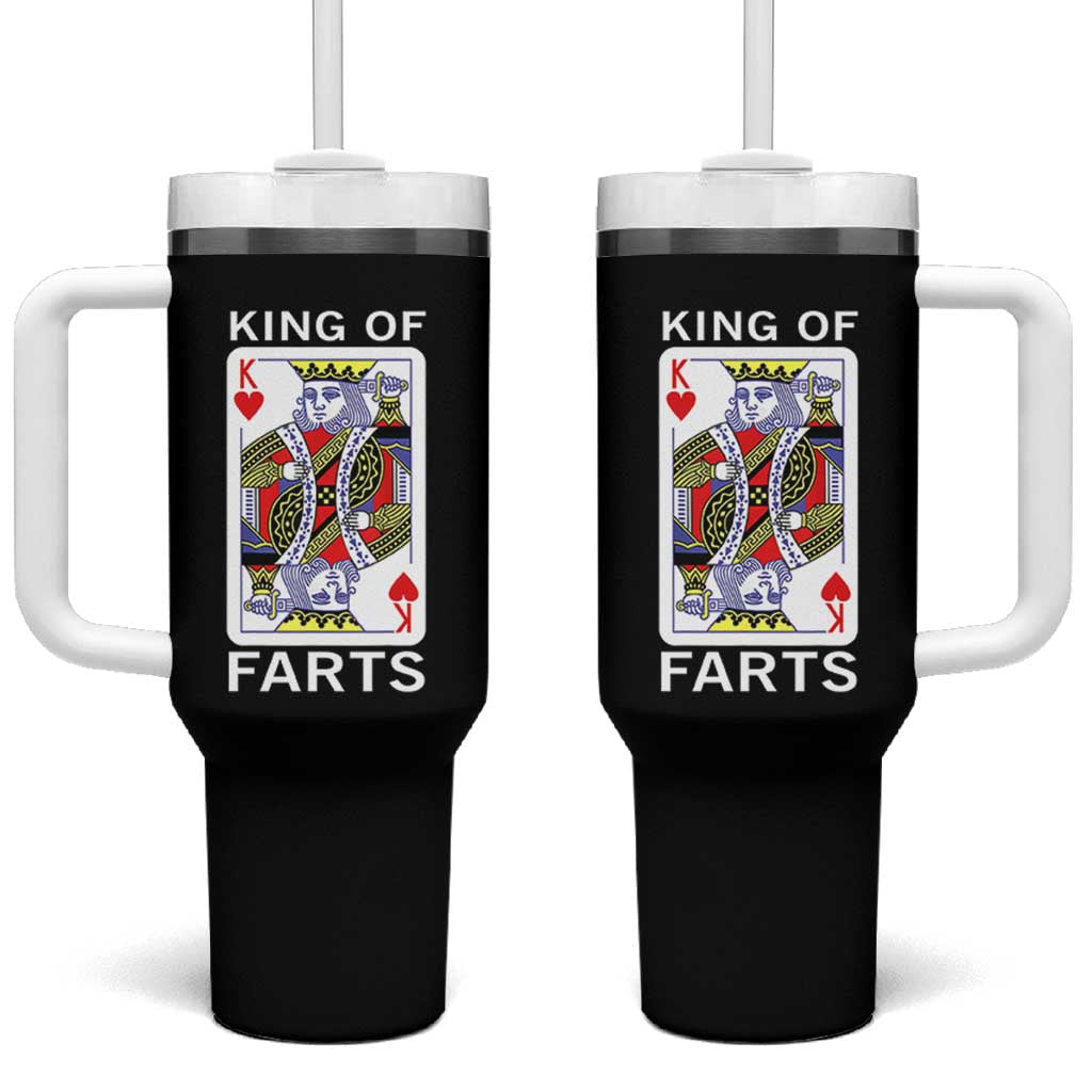 King of Farts Tumbler With Handle Funny Joke Inappropriate Fart Prank Gift - Wonder Print Shop
