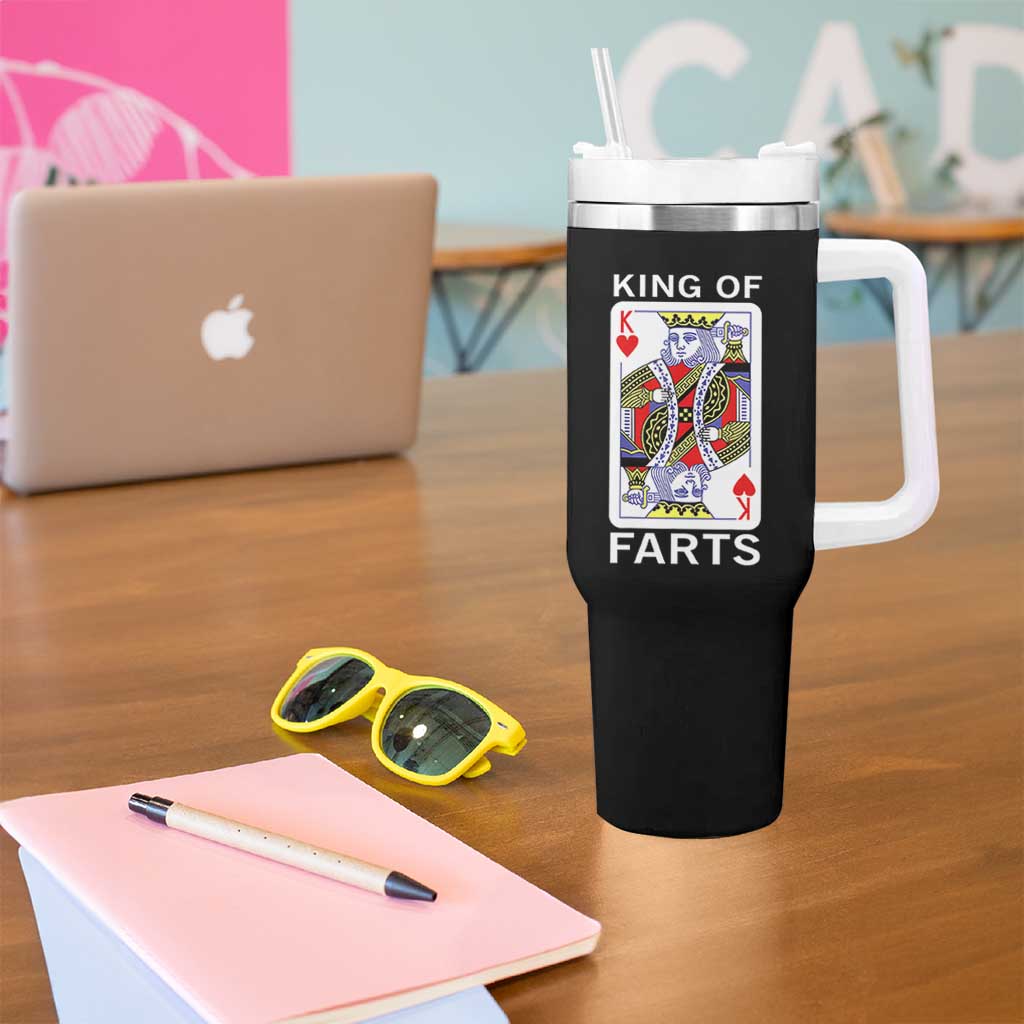King of Farts Tumbler With Handle Funny Joke Inappropriate Fart Prank Gift - Wonder Print Shop