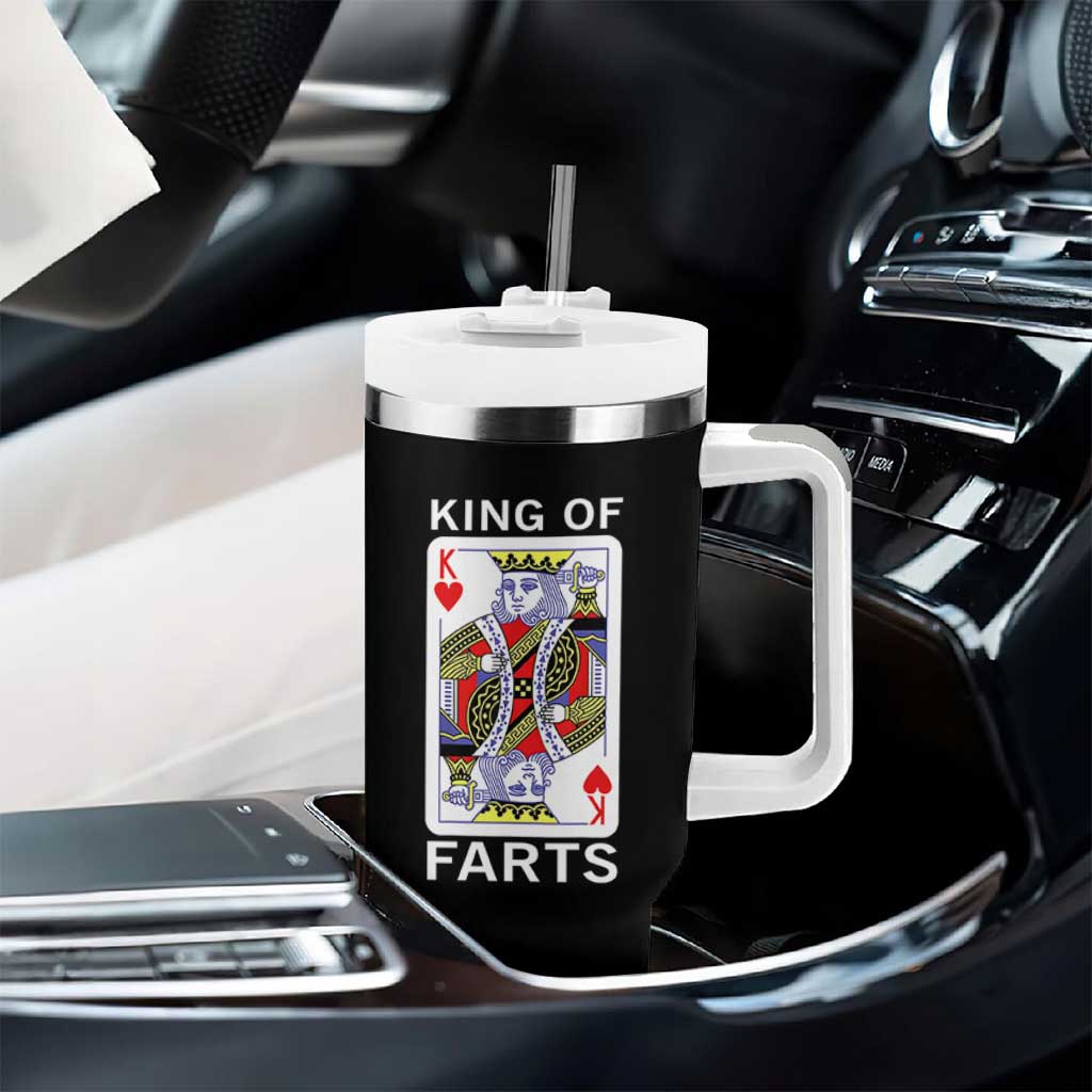 King of Farts Tumbler With Handle Funny Joke Inappropriate Fart Prank Gift - Wonder Print Shop