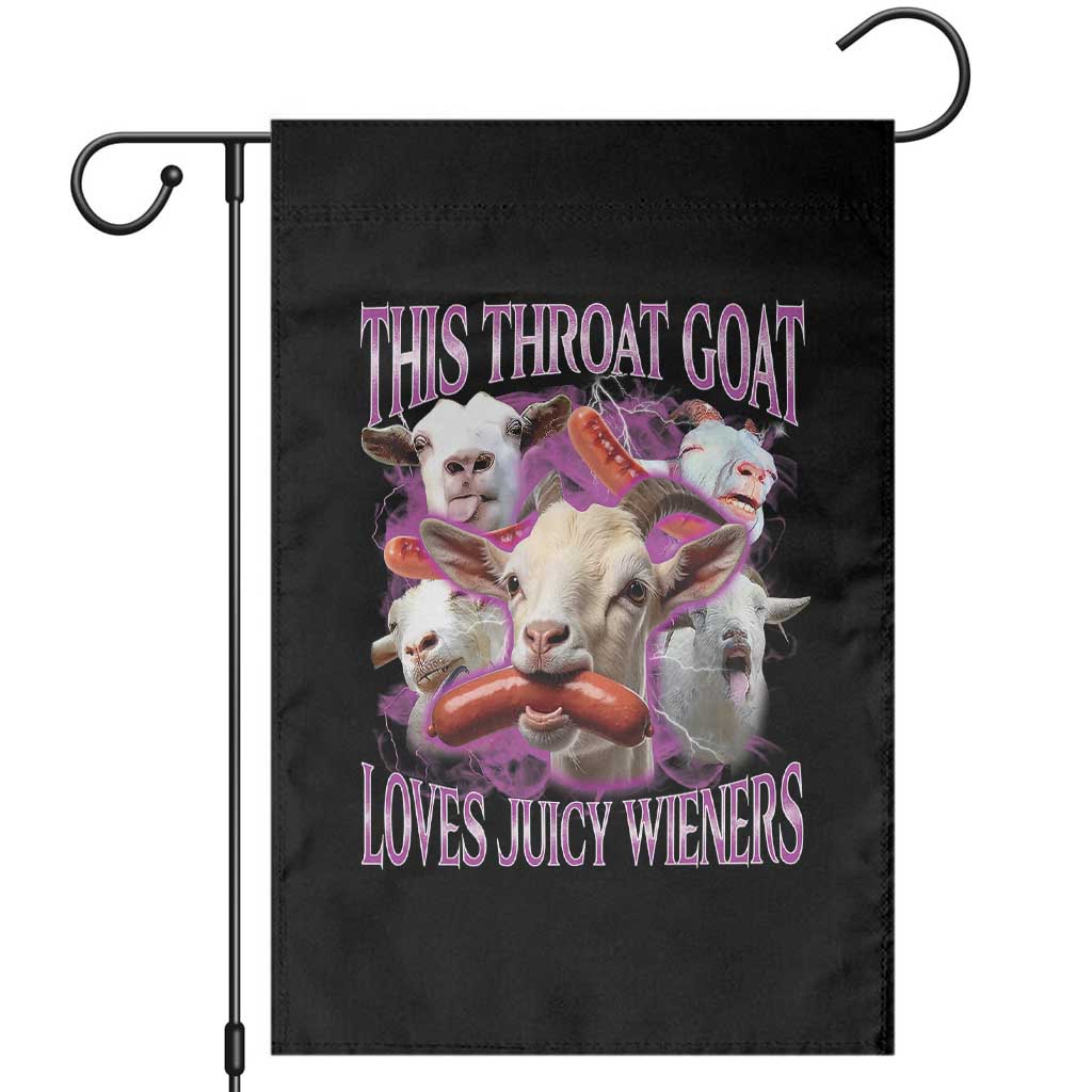 Funny Throat Goat Garden Flag Swallows Juicy Wieners Inappropriate Adult - Wonder Print Shop