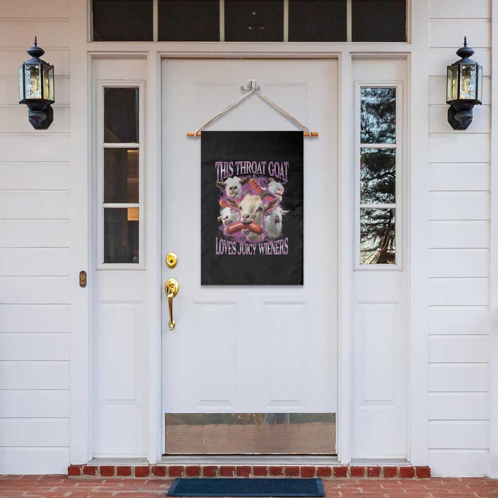 Funny Throat Goat Garden Flag Swallows Juicy Wieners Inappropriate Adult - Wonder Print Shop