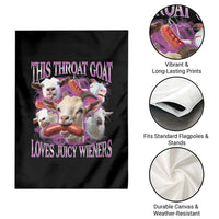 Funny Throat Goat Garden Flag Swallows Juicy Wieners Inappropriate Adult - Wonder Print Shop