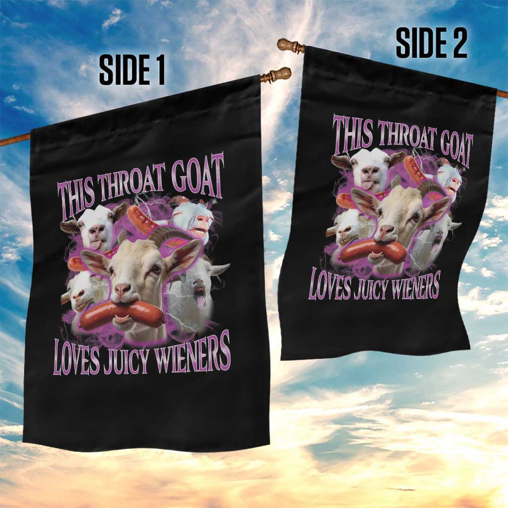 Funny Throat Goat Garden Flag Swallows Juicy Wieners Inappropriate Adult - Wonder Print Shop