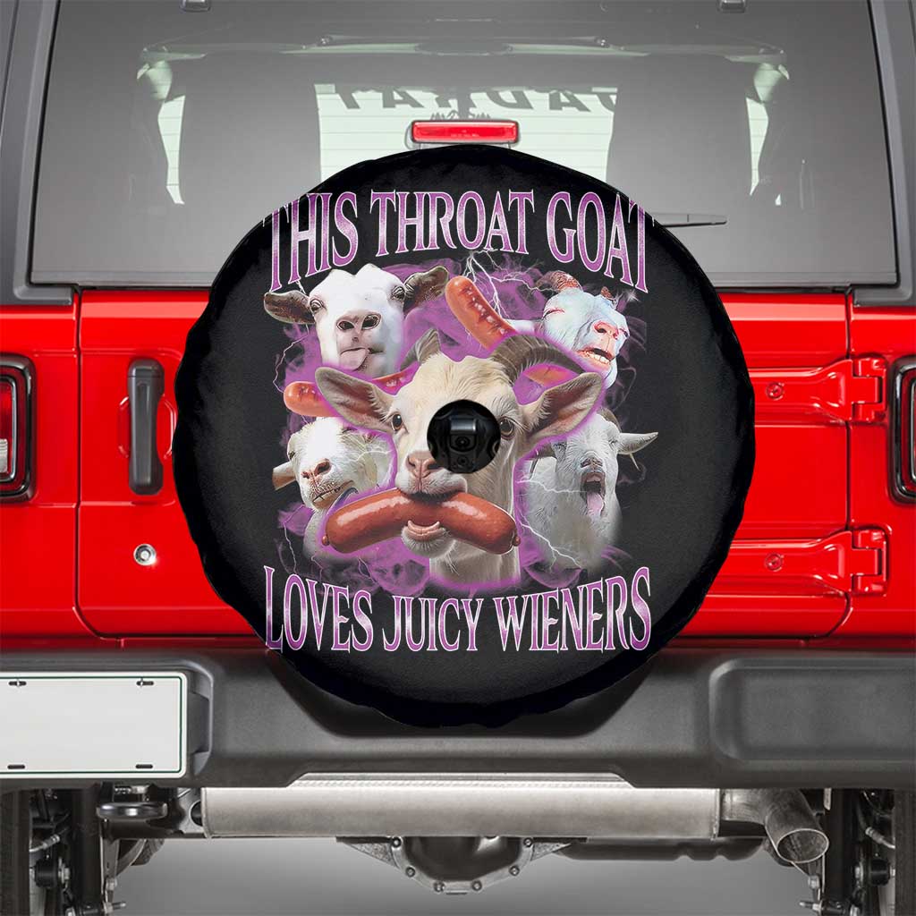 Funny Throat Goat Spare Tire Cover Swallows Juicy Wieners Inappropriate Adult - Wonder Print Shop