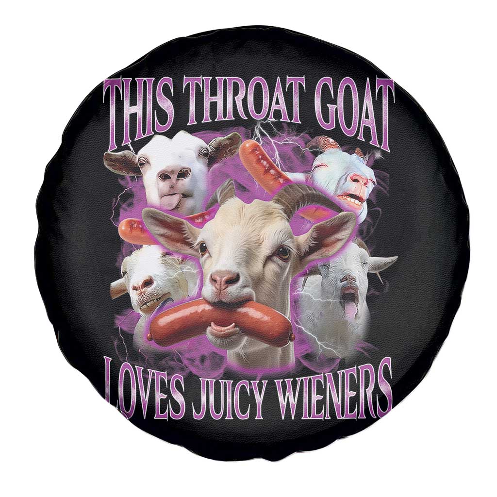 Funny Throat Goat Spare Tire Cover Swallows Juicy Wieners Inappropriate Adult - Wonder Print Shop