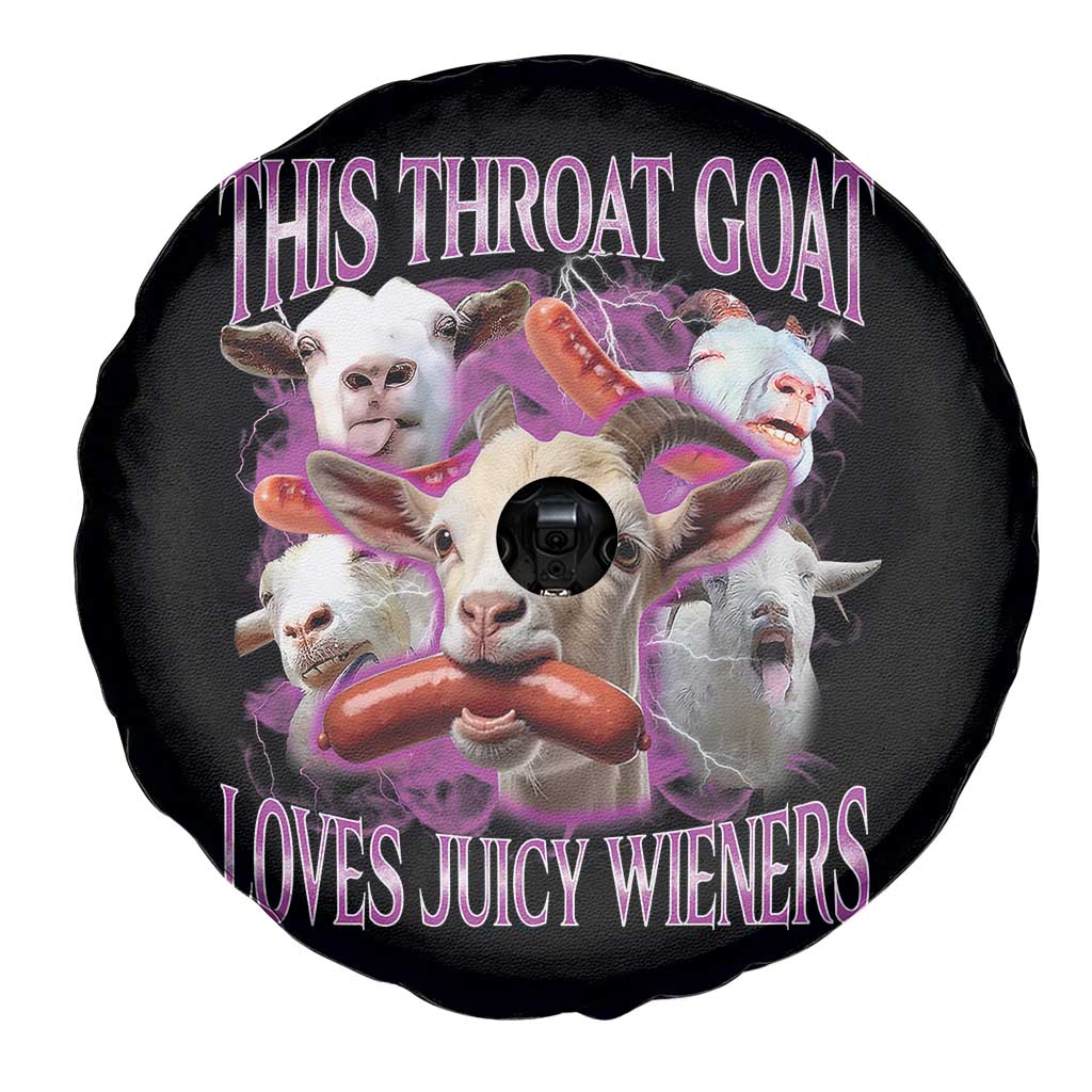 Funny Throat Goat Spare Tire Cover Swallows Juicy Wieners Inappropriate Adult - Wonder Print Shop