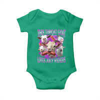 Funny Throat Goat Baby Onesie Swallows Juicy Wieners Inappropriate Adult - Wonder Print Shop