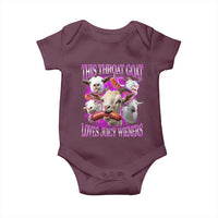 Funny Throat Goat Baby Onesie Swallows Juicy Wieners Inappropriate Adult - Wonder Print Shop