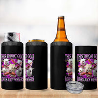 Funny Throat Goat 4 in 1 Can Cooler Tumbler Swallows Juicy Wieners Inappropriate Adult - Wonder Print Shop