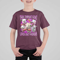 Funny Throat Goat T Shirt For Kid Swallows Juicy Wieners Inappropriate Adult - Wonder Print Shop