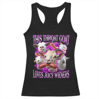 Funny Throat Goat Racerback Tank Top Swallows Juicy Wieners Inappropriate Adult - Wonder Print Shop