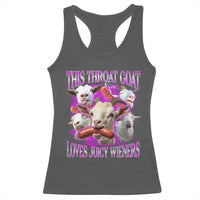 Funny Throat Goat Racerback Tank Top Swallows Juicy Wieners Inappropriate Adult - Wonder Print Shop