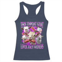 Funny Throat Goat Racerback Tank Top Swallows Juicy Wieners Inappropriate Adult - Wonder Print Shop