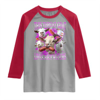 Funny Throat Goat Raglan Shirt Swallows Juicy Wieners Inappropriate Adult - Wonder Print Shop