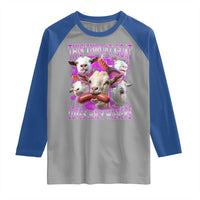 Funny Throat Goat Raglan Shirt Swallows Juicy Wieners Inappropriate Adult - Wonder Print Shop