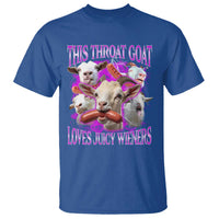 Funny Throat Goat T Shirt Swallows Juicy Wieners Inappropriate Adult - Wonder Print Shop