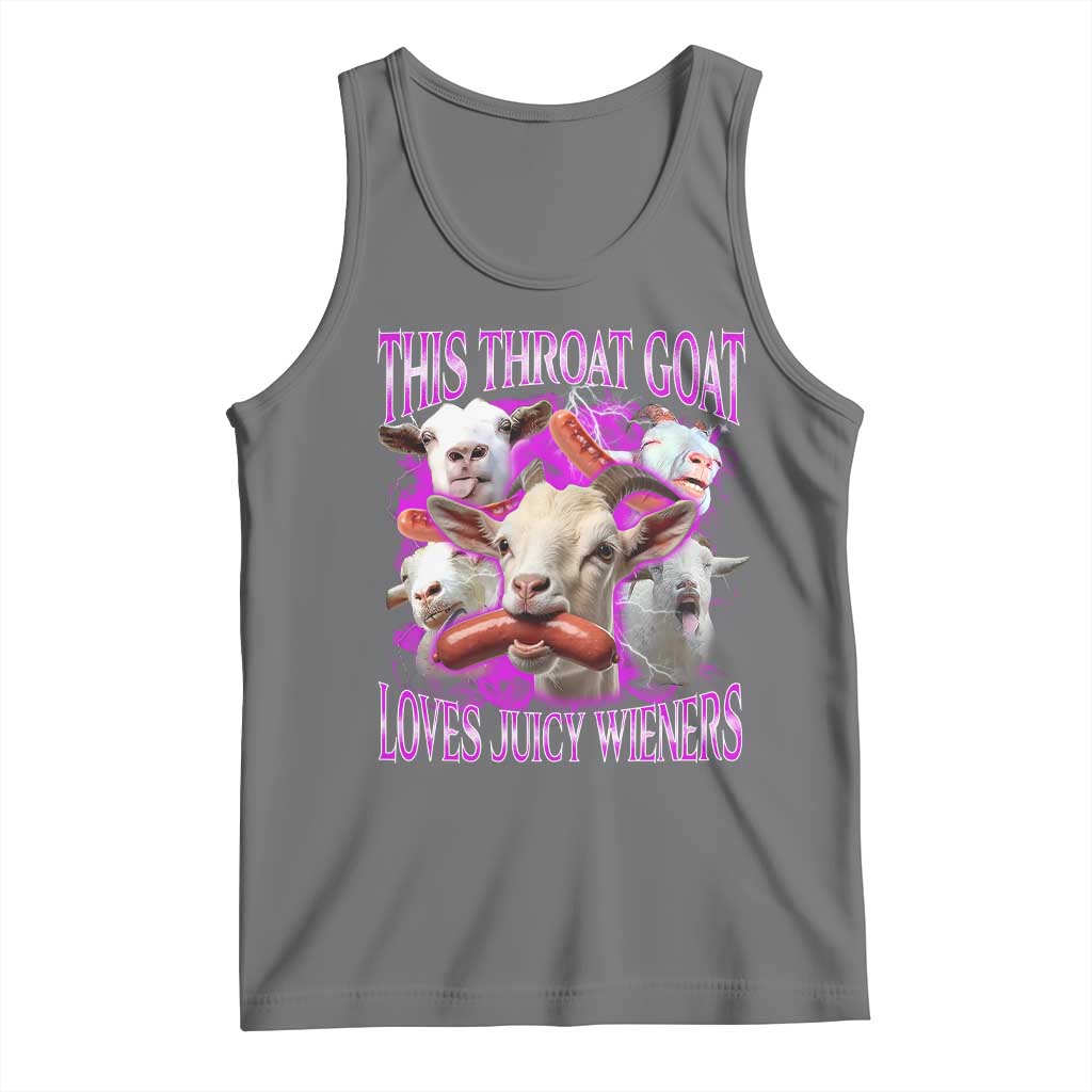 Funny Throat Goat Tank Top Swallows Juicy Wieners Inappropriate Adult - Wonder Print Shop