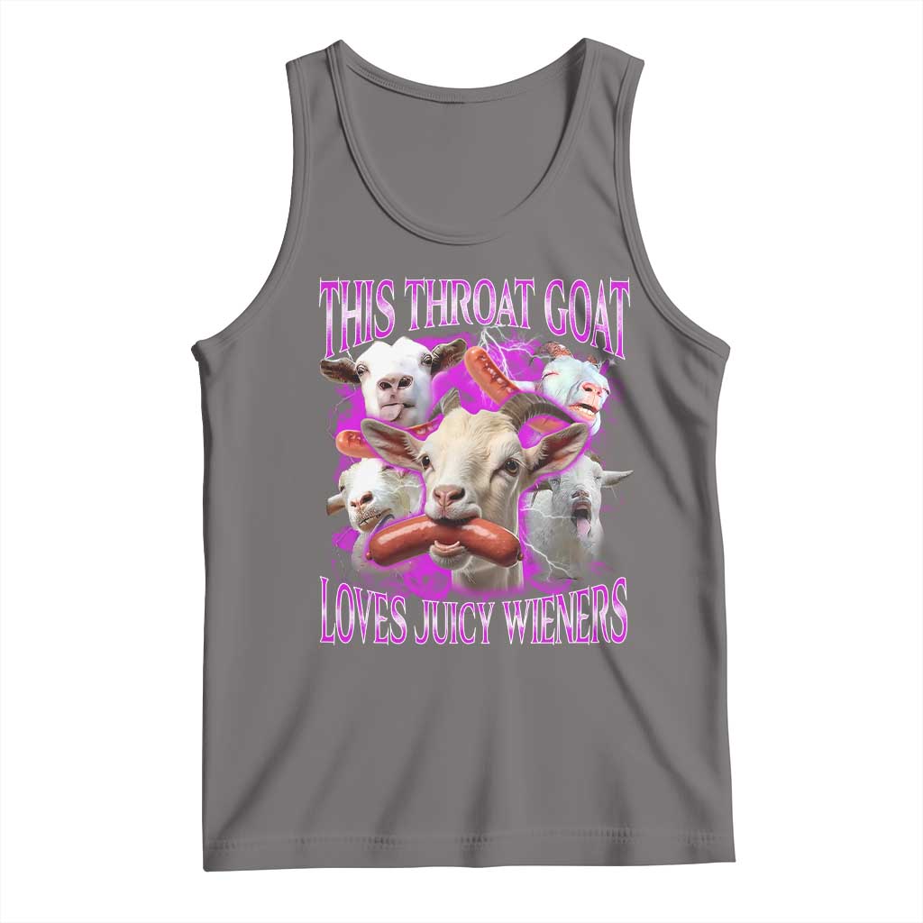 Funny Throat Goat Tank Top Swallows Juicy Wieners Inappropriate Adult - Wonder Print Shop