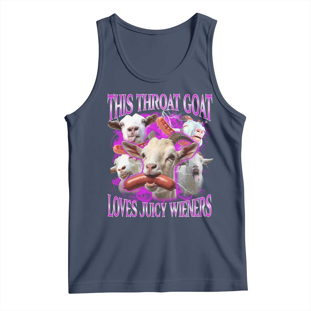 Funny Throat Goat Tank Top Swallows Juicy Wieners Inappropriate Adult - Wonder Print Shop