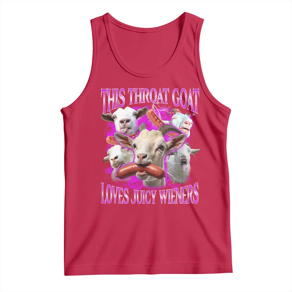 Funny Throat Goat Tank Top Swallows Juicy Wieners Inappropriate Adult - Wonder Print Shop