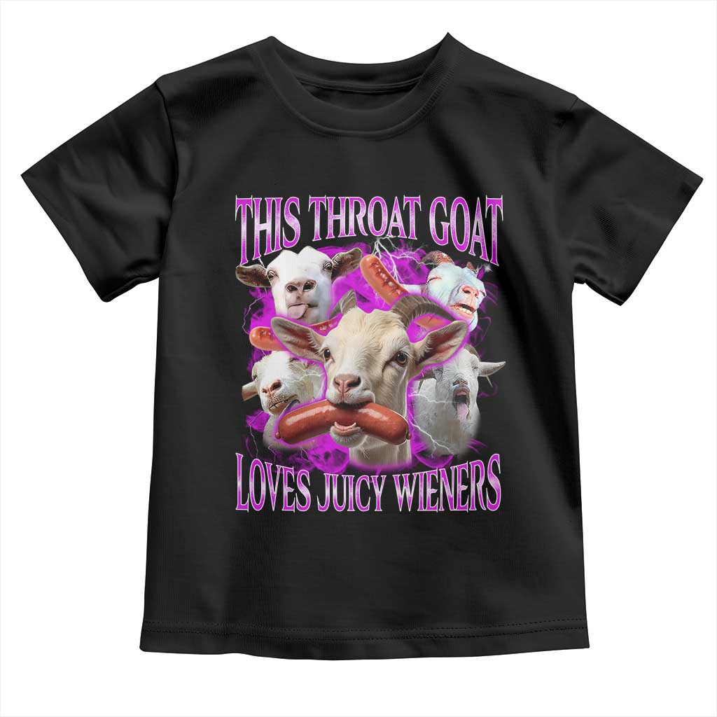 Funny Throat Goat Toddler T Shirt Swallows Juicy Wieners Inappropriate Adult - Wonder Print Shop