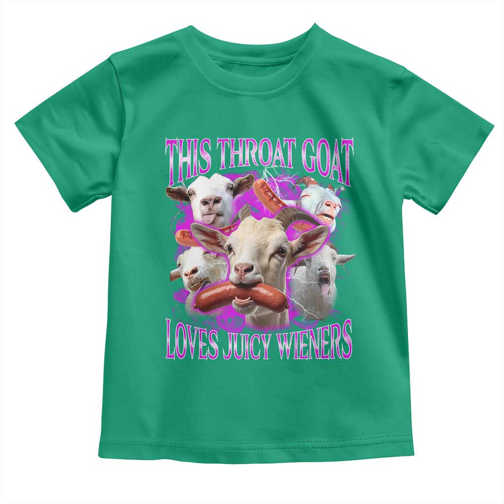 Funny Throat Goat Toddler T Shirt Swallows Juicy Wieners Inappropriate Adult - Wonder Print Shop