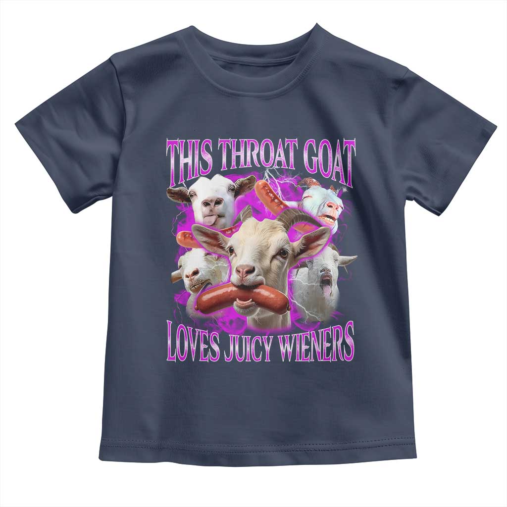 Funny Throat Goat Toddler T Shirt Swallows Juicy Wieners Inappropriate Adult - Wonder Print Shop