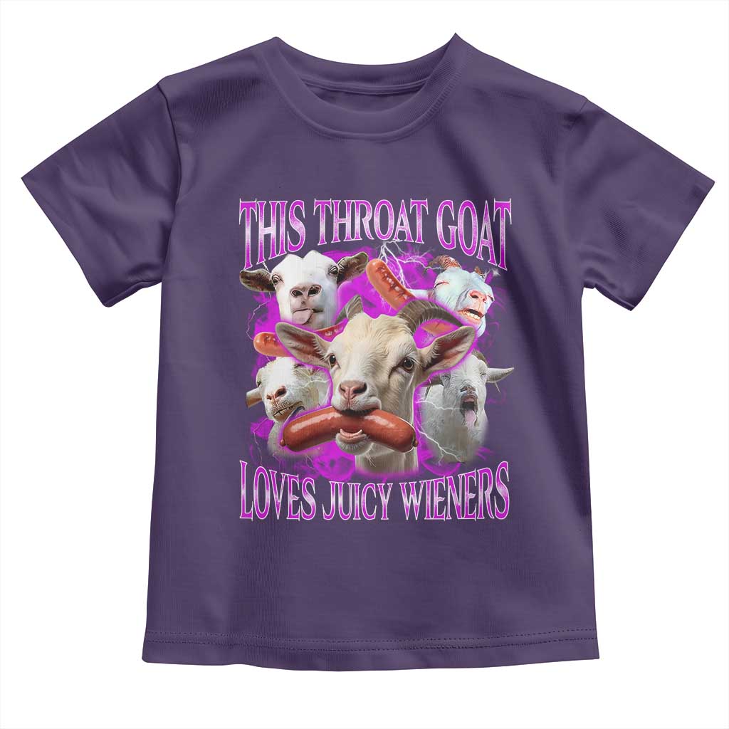 Funny Throat Goat Toddler T Shirt Swallows Juicy Wieners Inappropriate Adult - Wonder Print Shop
