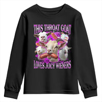 Funny Throat Goat Youth Sweatshirt Swallows Juicy Wieners Inappropriate Adult - Wonder Print Shop
