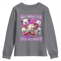 Funny Throat Goat Youth Sweatshirt Swallows Juicy Wieners Inappropriate Adult - Wonder Print Shop
