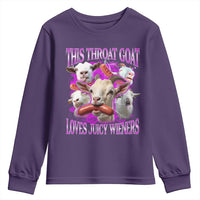 Funny Throat Goat Youth Sweatshirt Swallows Juicy Wieners Inappropriate Adult - Wonder Print Shop