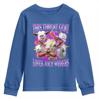 Funny Throat Goat Youth Sweatshirt Swallows Juicy Wieners Inappropriate Adult - Wonder Print Shop